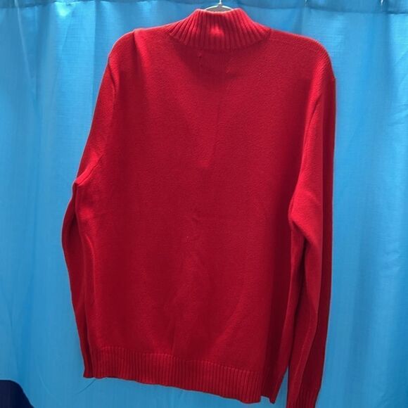 Polo Ralph Lauren Qtr zip sweater red blue - Picture 8 of 8